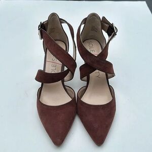 Sole Society Women's Brown Strappy Heels
